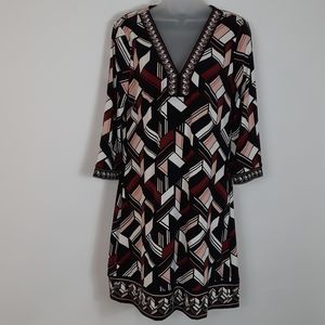 WHBM Black & Burgundy Sheath Dress NWT 🆕️